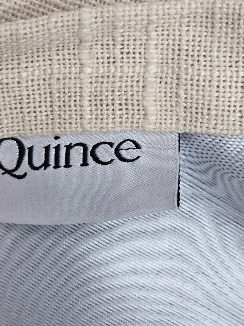 NWT QUINCE Set Of 2 48x108 Cotton Slub Blackout Curtains Natural 0811